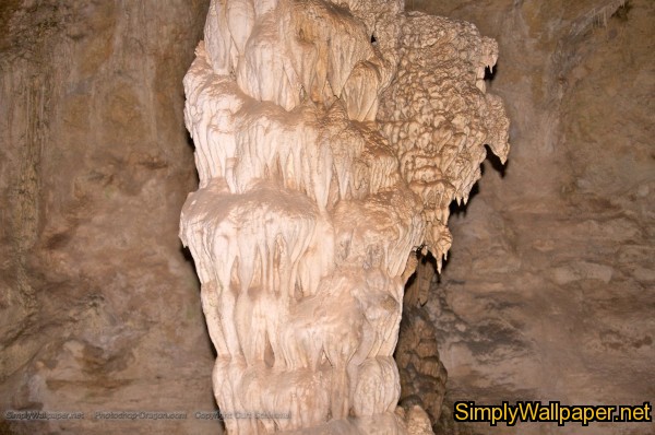 large cave formation known as a column