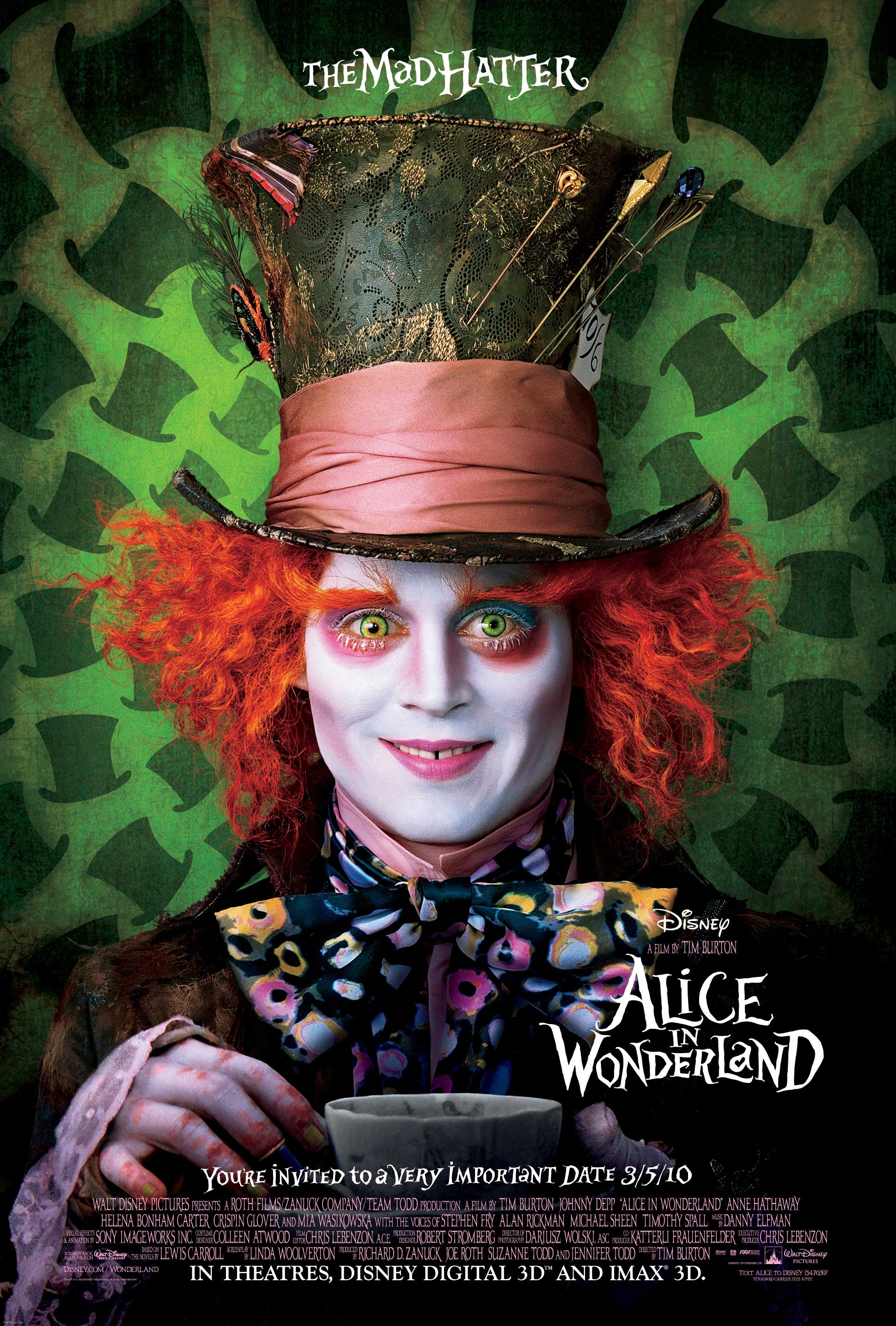 Mad Hatter Alice in Wonderland Desktop Wallpaper