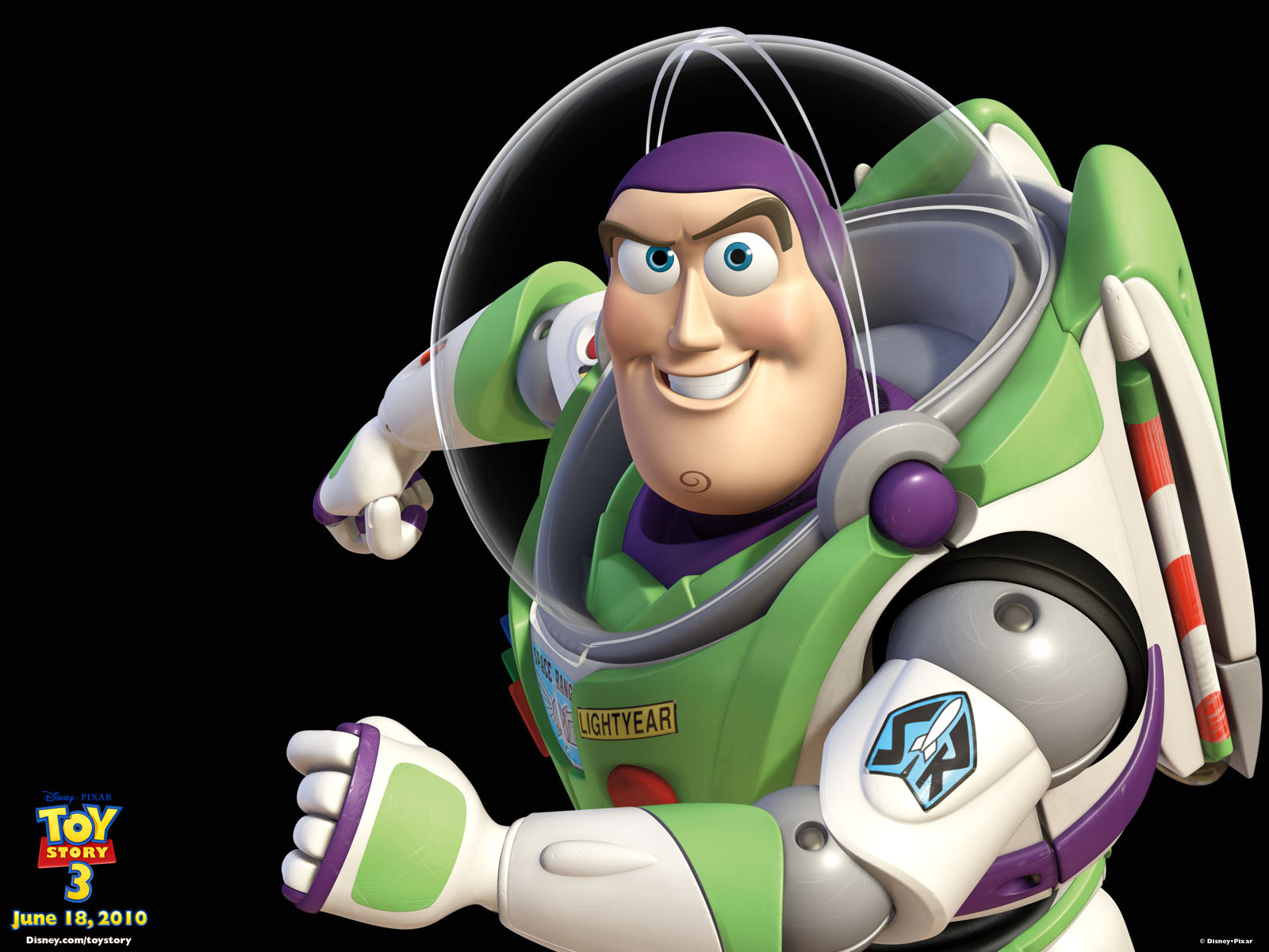 Buzz Lightyear Action Figure from Toy Story Desktop Wallpaper