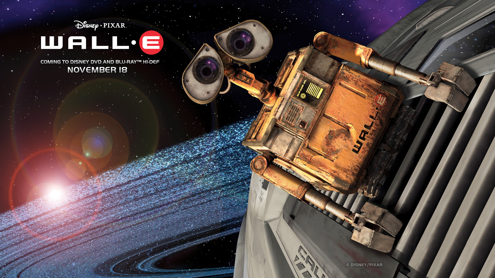 Wall-E in Space Desktop Wallpaper