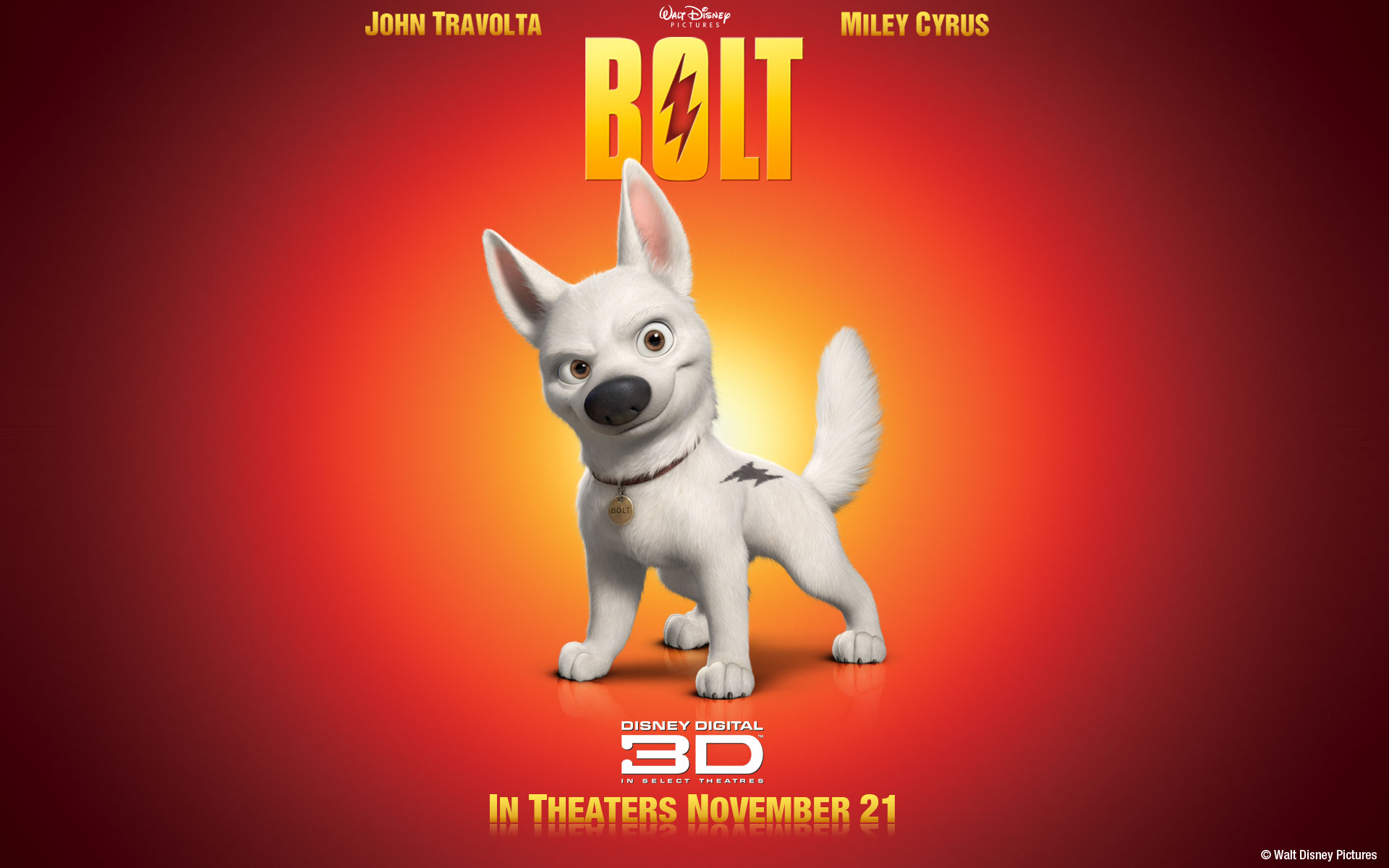 Bolt the Super Dog Desktop Wallpaper