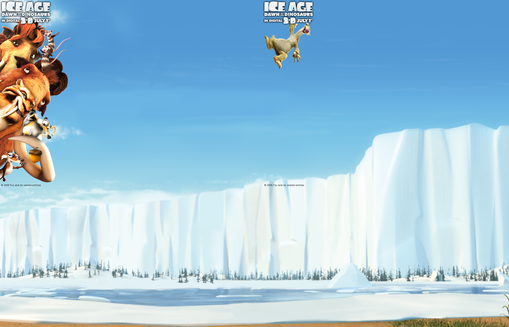 Ice World of Ice Age 3 Desktop Wallpaper