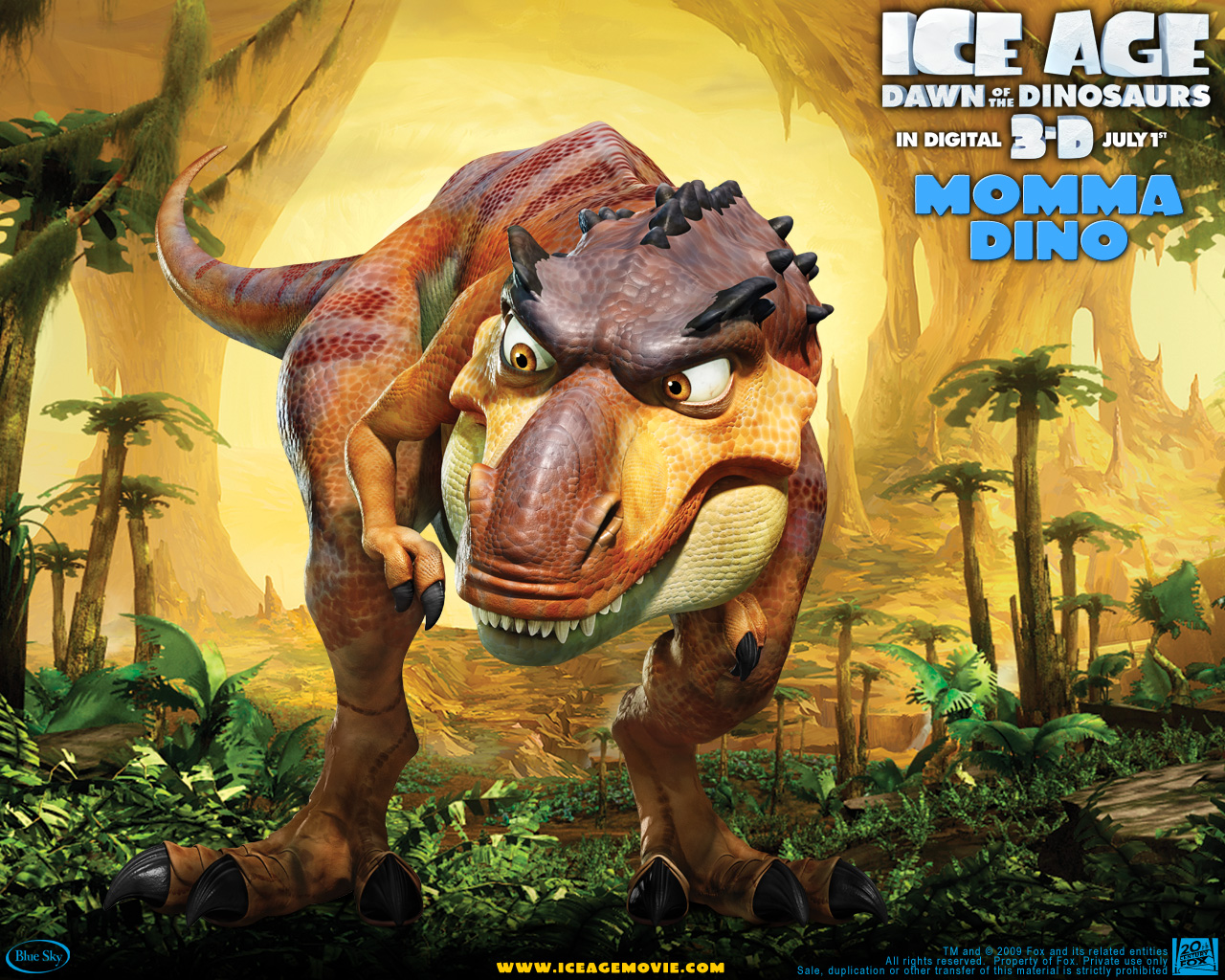 ice age momma dino drawing