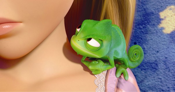 Rapunzel's pet chameleon Pascal from Disney's animated movie Tangled