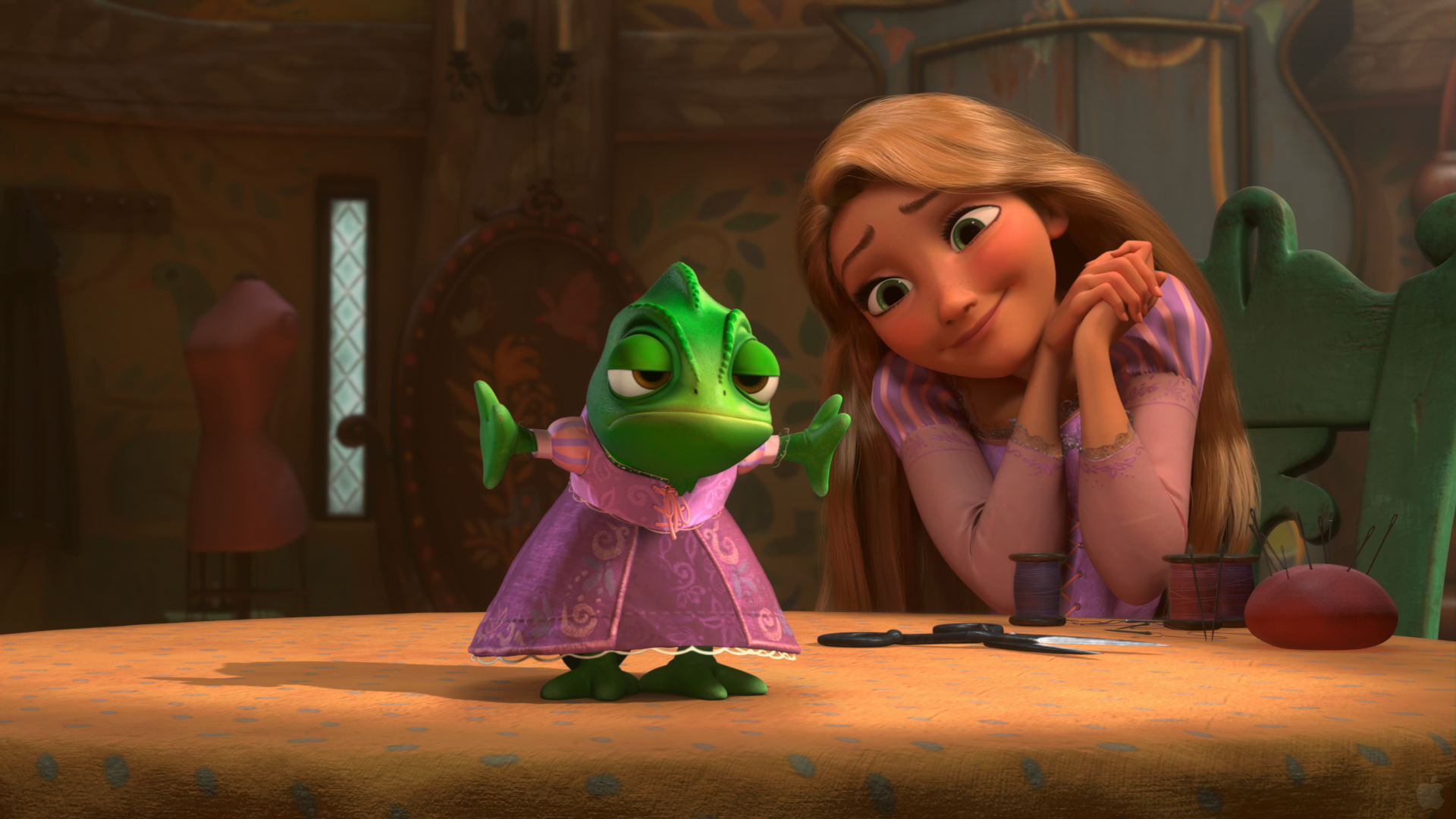 Pascal from Disney's Tangled Movie Desktop Wallpaper