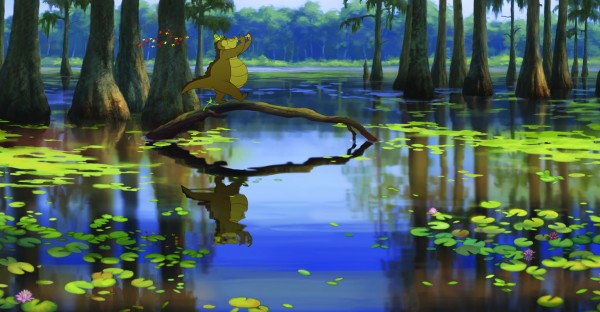 Louis the gator in the bayou from Disney's Princess and the Frog wallpaper