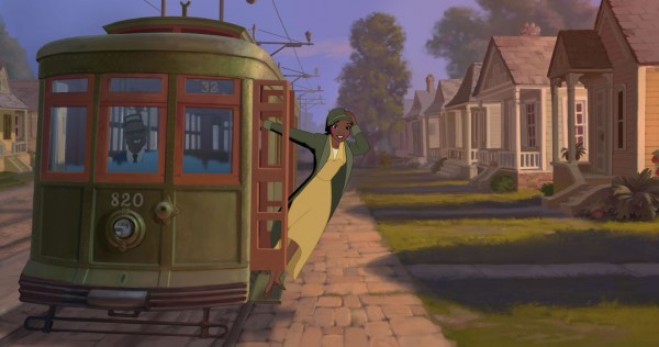 Tiana in a street car from the Disney movie Princess and the Frog wallpaper