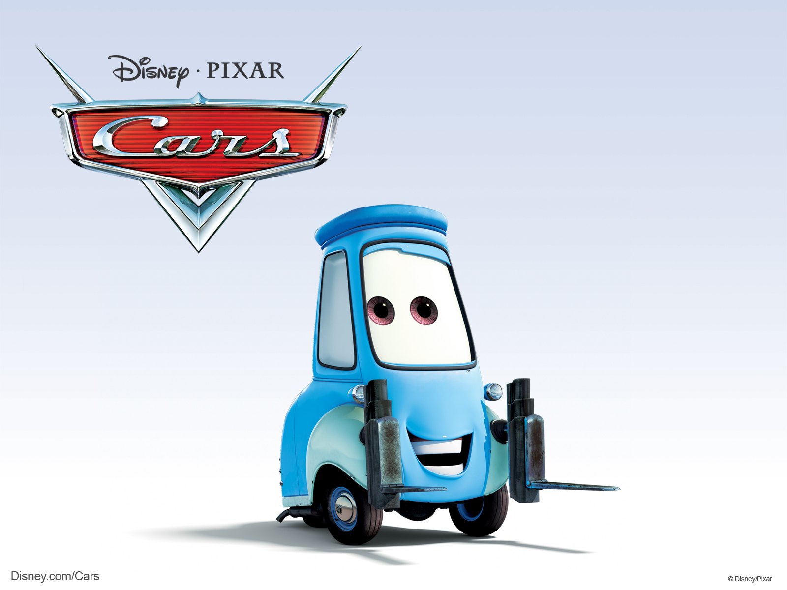 Guido the Fork Lift from Disney Pixar Movie Cars Desktop Wallpaper