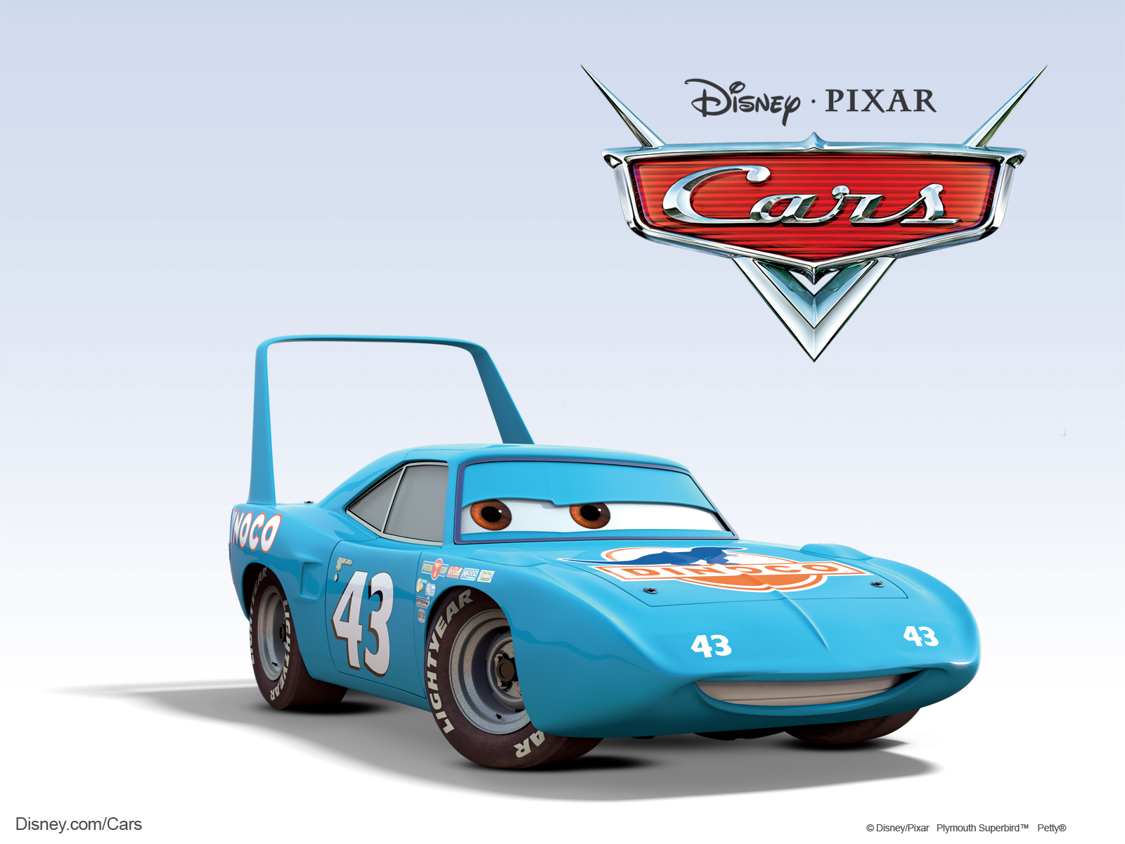 King The Race Car From Disney Pixar Movie Cars Desktop Wallpaper