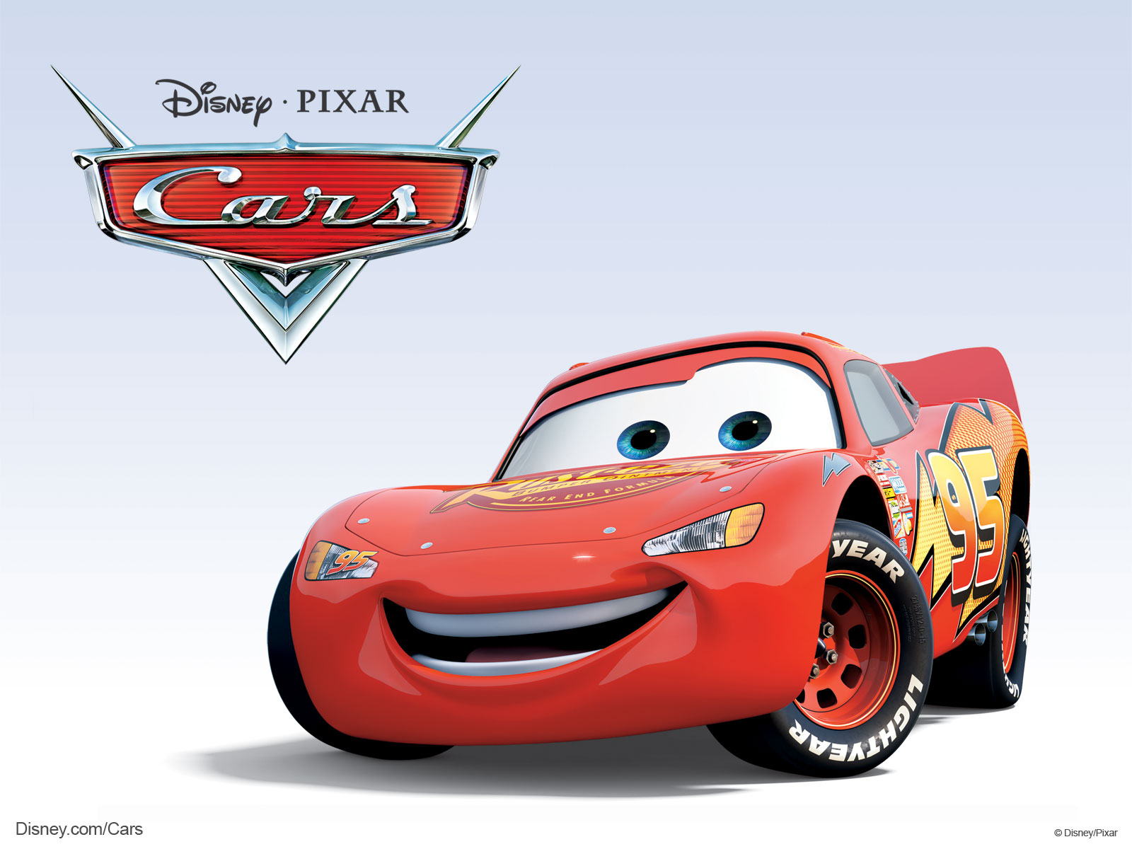Lightning McQueen the Race Car from Pixar’s Cars Desktop Wallpaper
