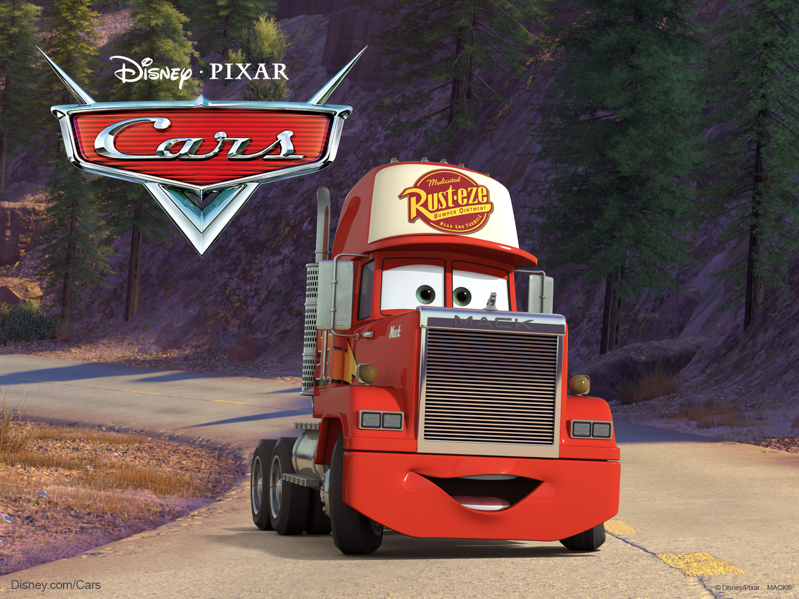 Mack The Truck From Disney Pixars Movie Cars Desktop Wallpaper