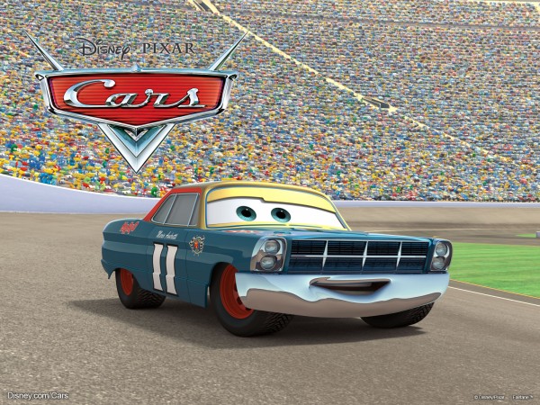 Mario Andretti as a race car from Disney-Pixar movie Cars wallpaper