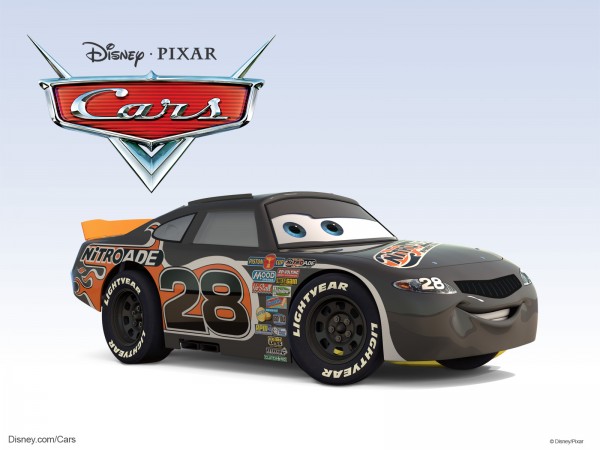 Nitroade the race car from the Disney/Pixar movie Cars