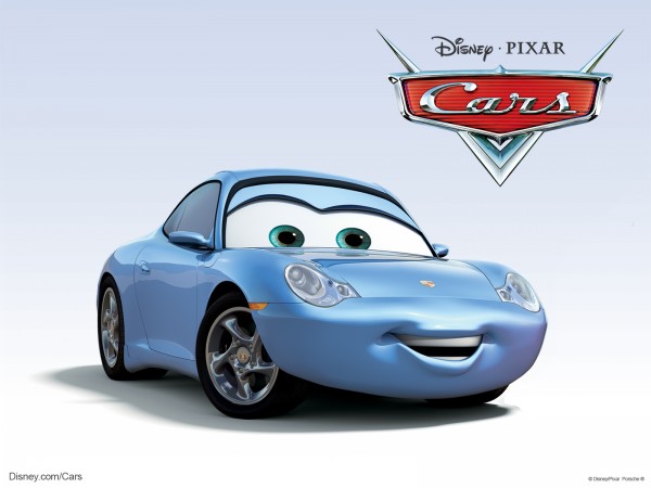 Sally the Porsche Carrera sports car from the Disney/Pixar CG animated movie Cars