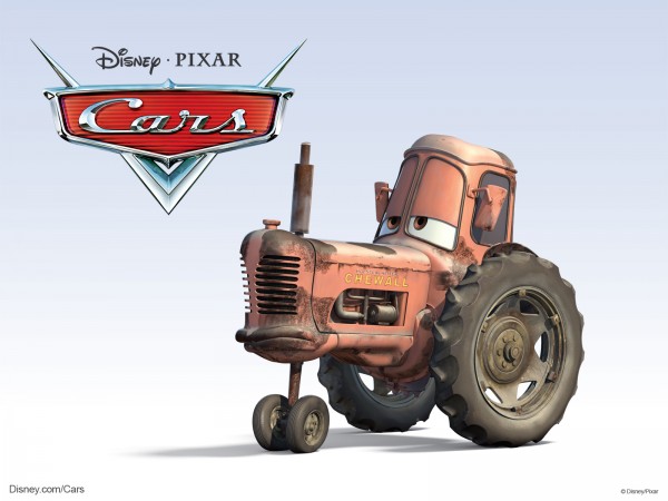 A cow-like Tractor from the Disney/Pixar CG animated movie Cars
