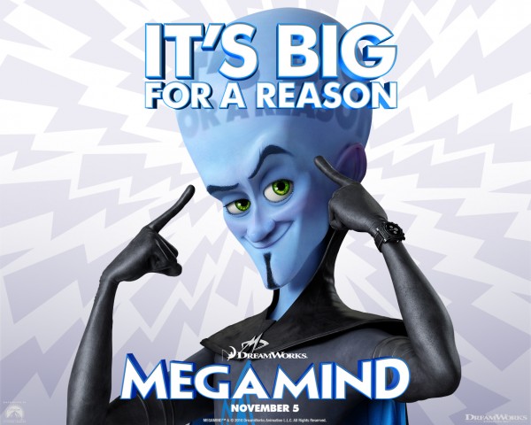 Megamind the villain from the Dreamworks CG animated movie Megamind wallpaper
