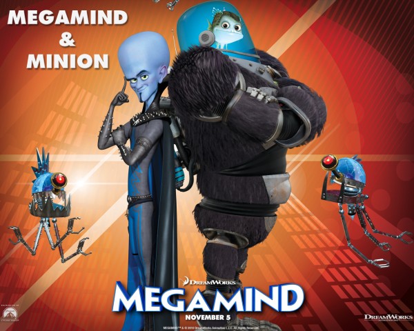Minion and Megamind from the Dreamworks CG animated movie Megamind wallpaper