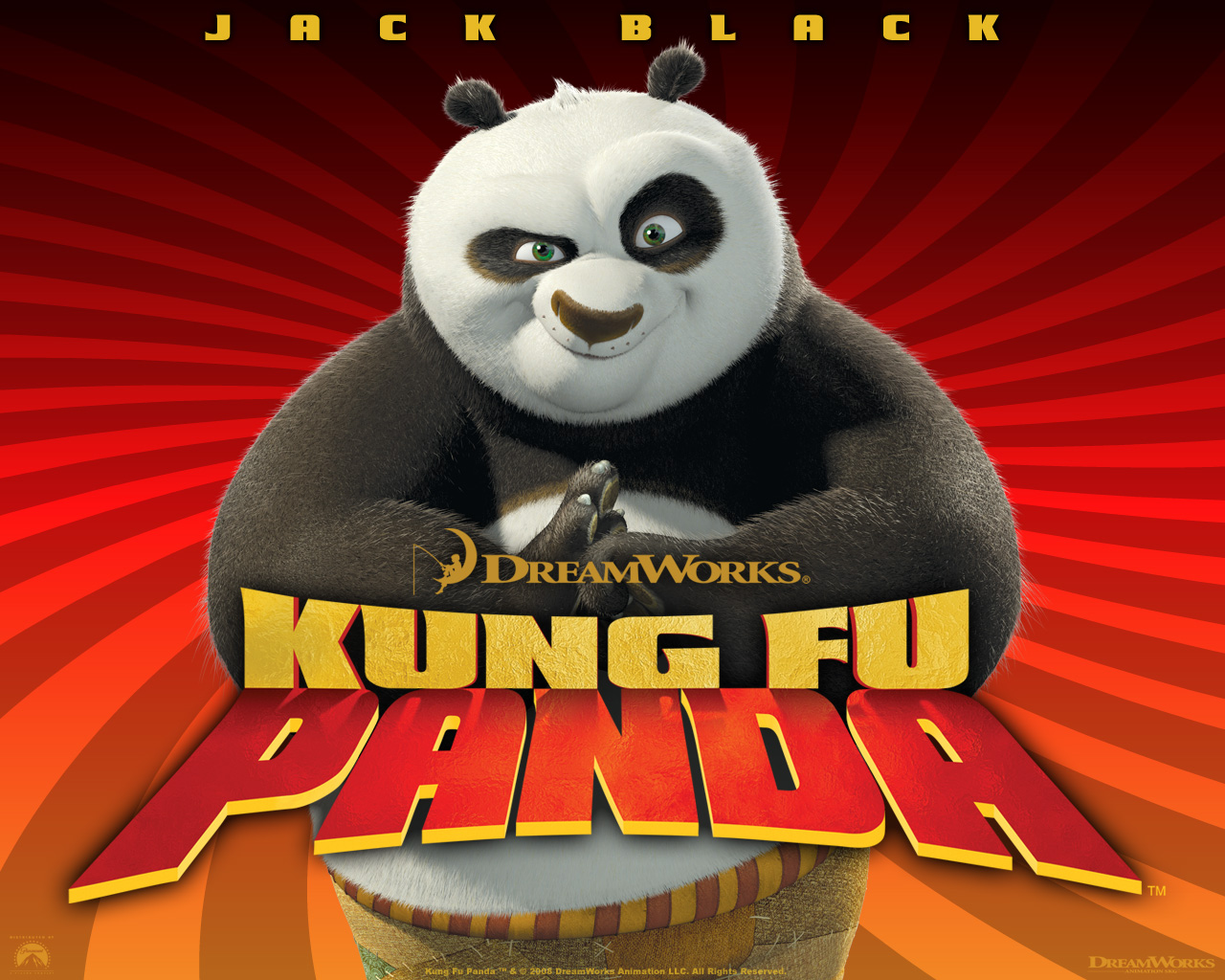 Po the Panda is the Dragon Warrior in Kung Fu Panda wallpaper 