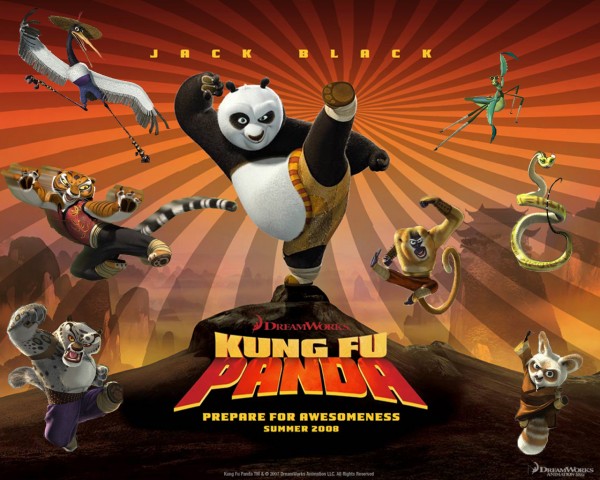 Po the Dragon Warrior in Kung Fu Panda Movie wallpaper