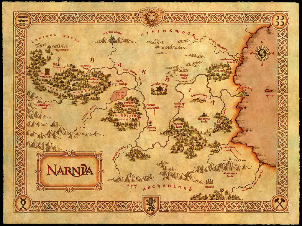 Map of Narnia from The Chronicles of Narnia wallpaper - Click picture for 