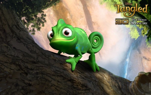 Pascal the chameleon Rapunzel's pet from Disney's animated movie Tangled wallpaper