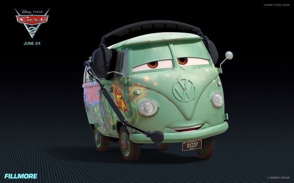  Fillmore the VW bus from Disney's Cars 2 CG animated movie wallpaper