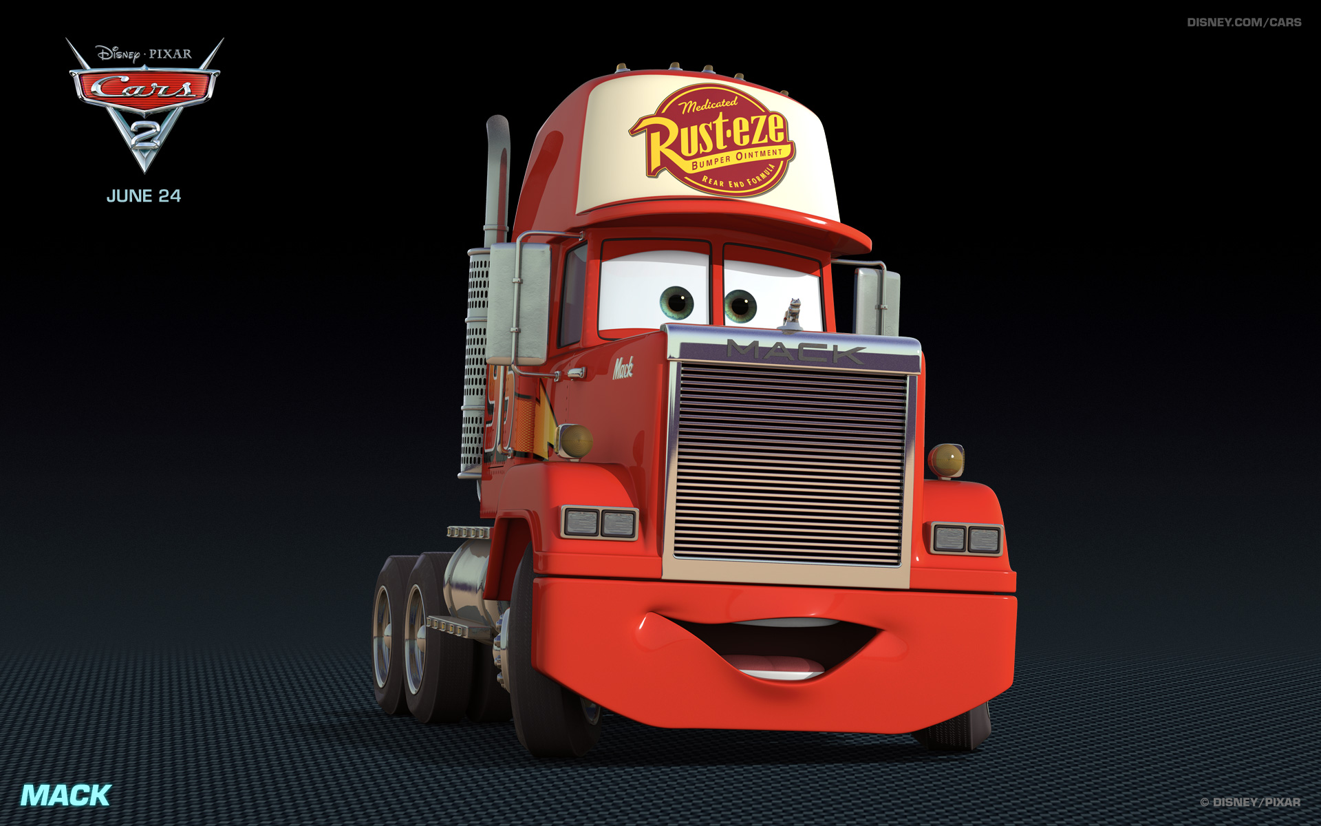 Mack the Tractor Trailer Truck From Disney's Cars HD Desktop Wallpaper