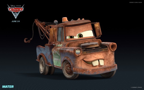 Mater the tow truck from Disney's Cars 2 CG animated movie wallpaper