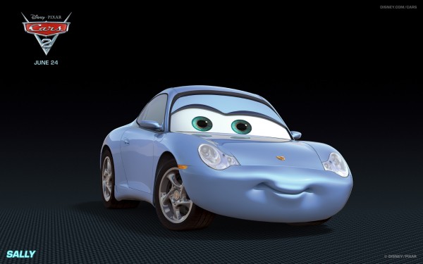 Sally from Disney's Cars 2 CG animated movie wallpaper
