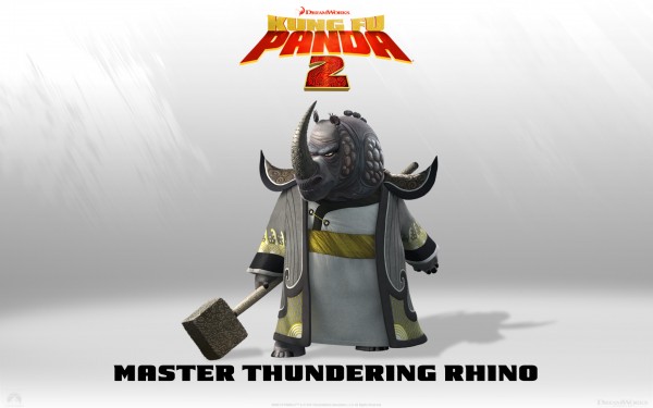 Master Thundering Rhino from Kung Fu Panda 2 animated Movie HD Wallpaper