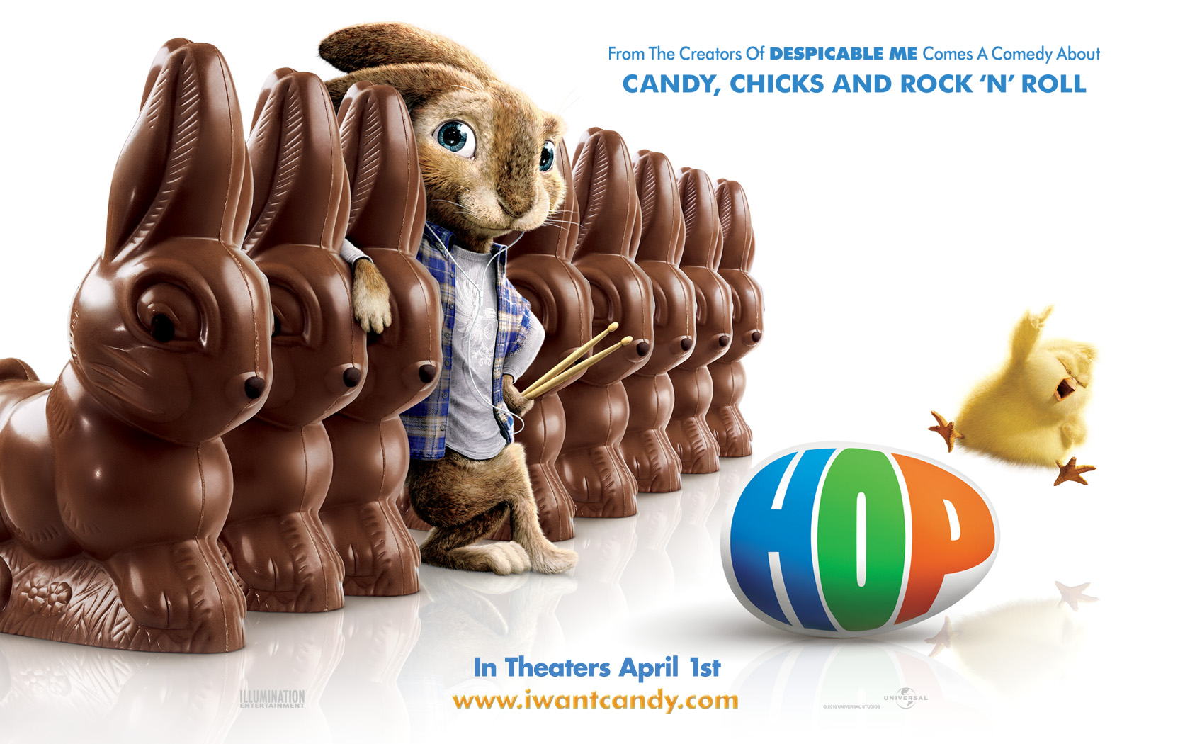 EB and the Chocolate Easter Bunnies from Hop Desktop Wallpaper