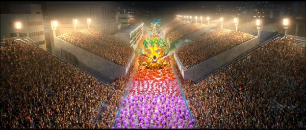 aerial view of the Carnival parade in Rio de Janeiro from the animated movie Rio wallpaper picture