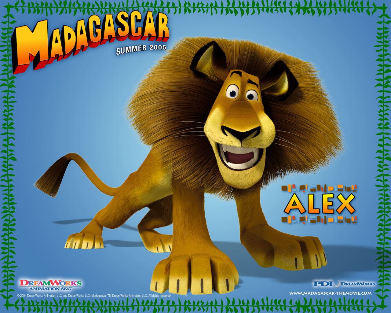 Alex the Lion from Madagascar Desktop Wallpaper