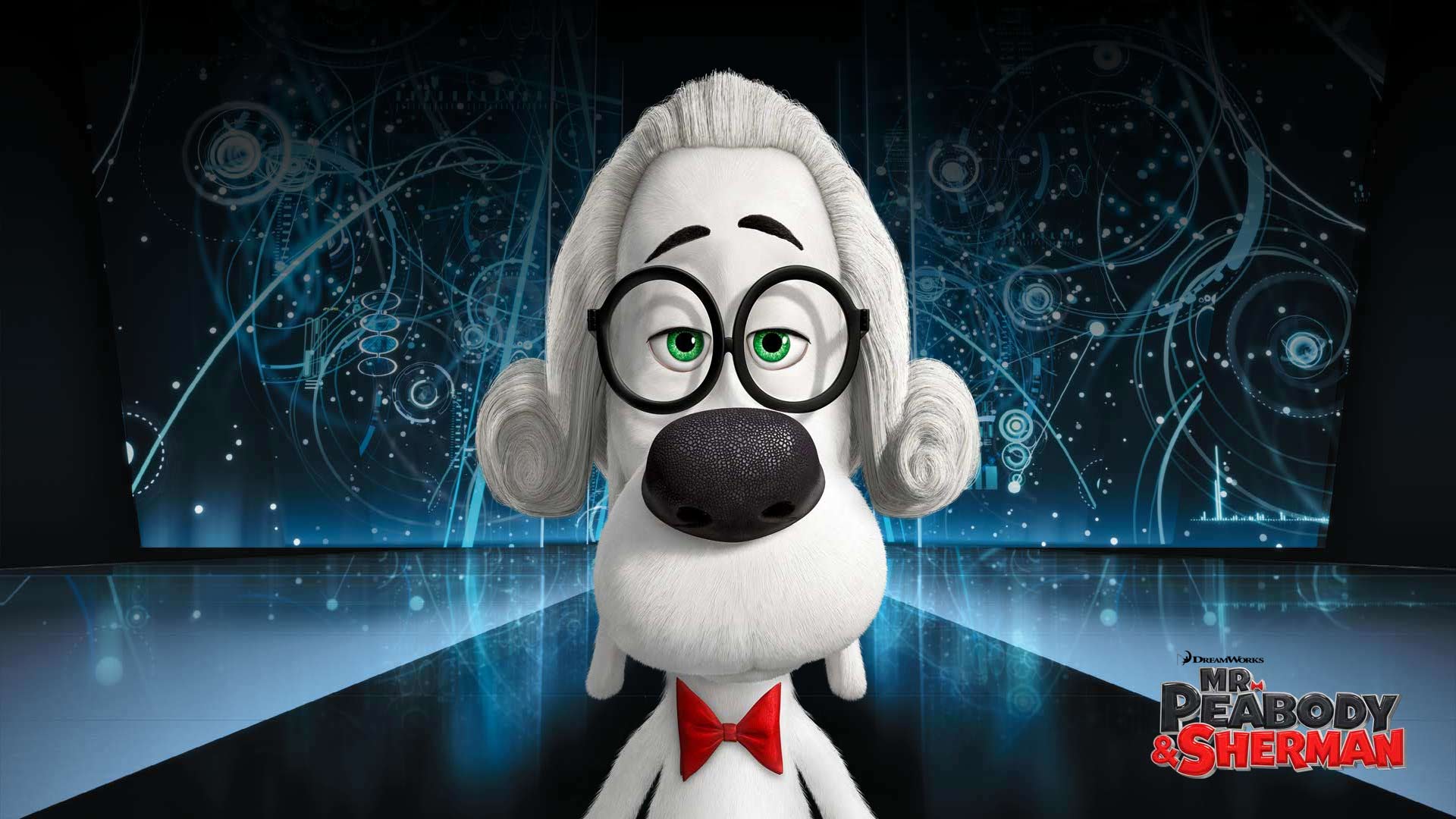 Mr. Peabody and Sherman from the DreamWorks CG animated movie. 
