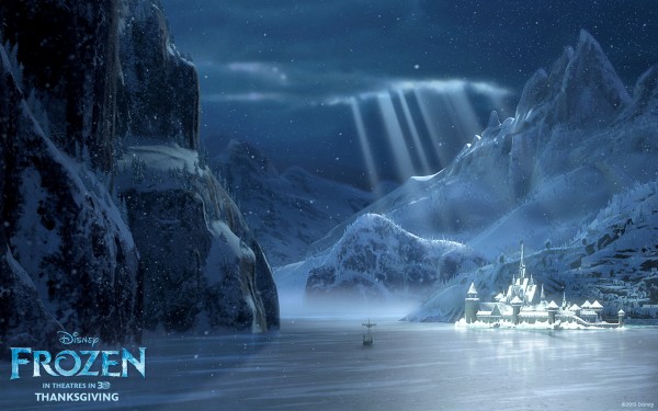 Arendelle locked in winter from Disney's movie Frozen wallpaper