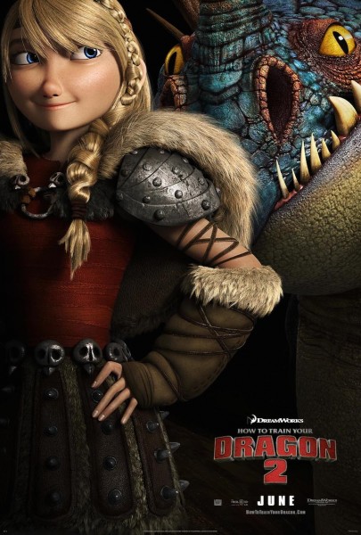 Astrid and Stormfly the Deadly Nadder from How to Train Your Dragon 2 movie wallpaper