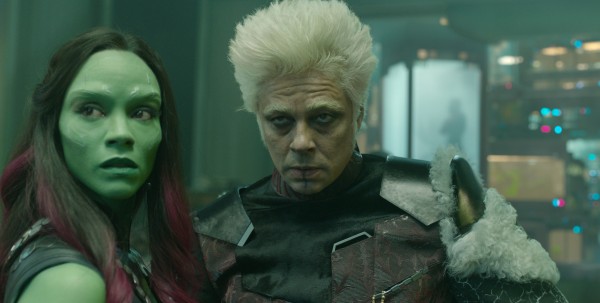 Gamora and The Collector from Marvel's Guardians of the Galaxy movie wallpaper