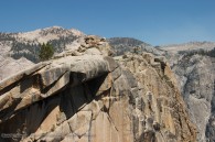 granite rock outcropping and mountains