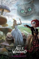 alice, red queen and cheshire cat from alice in wonderland