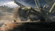 giant mining machine in strip mine on Pandora
