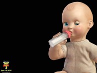 bigbaby the baby doll holding a bottle from toy story 3