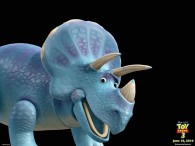 blue triceratops action figure from toy story 3