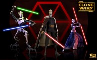 wallpaper picture of the separatists count dooku general grievous and ventress all holding light sabers