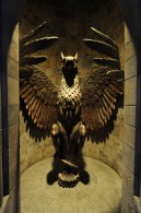 griffin statue on the way to Dumbledore's office