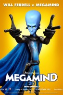 Megamind the blue alien super villain movie poster