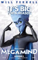Megamind the blue alien super villain