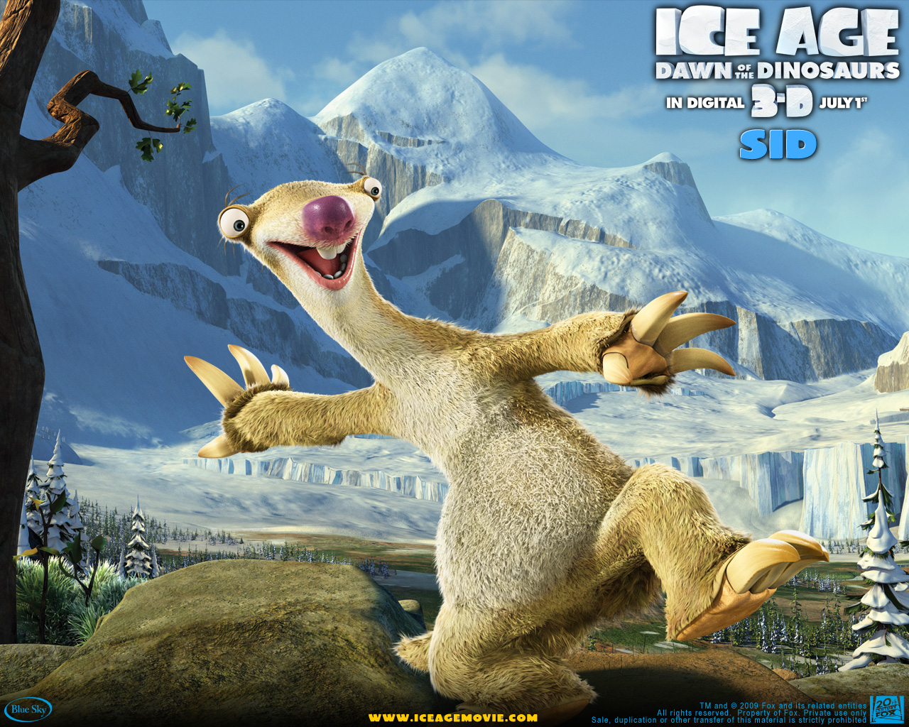 Sid the Sloth from Ice Age Wallpaper.