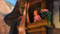 Rapunzel at her tower window from the DIsney movie Tangled