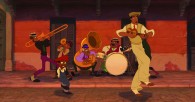 Prince Naveen dances on the streets of New Orleans from Disney's Princess and the Frog movie wallpaper