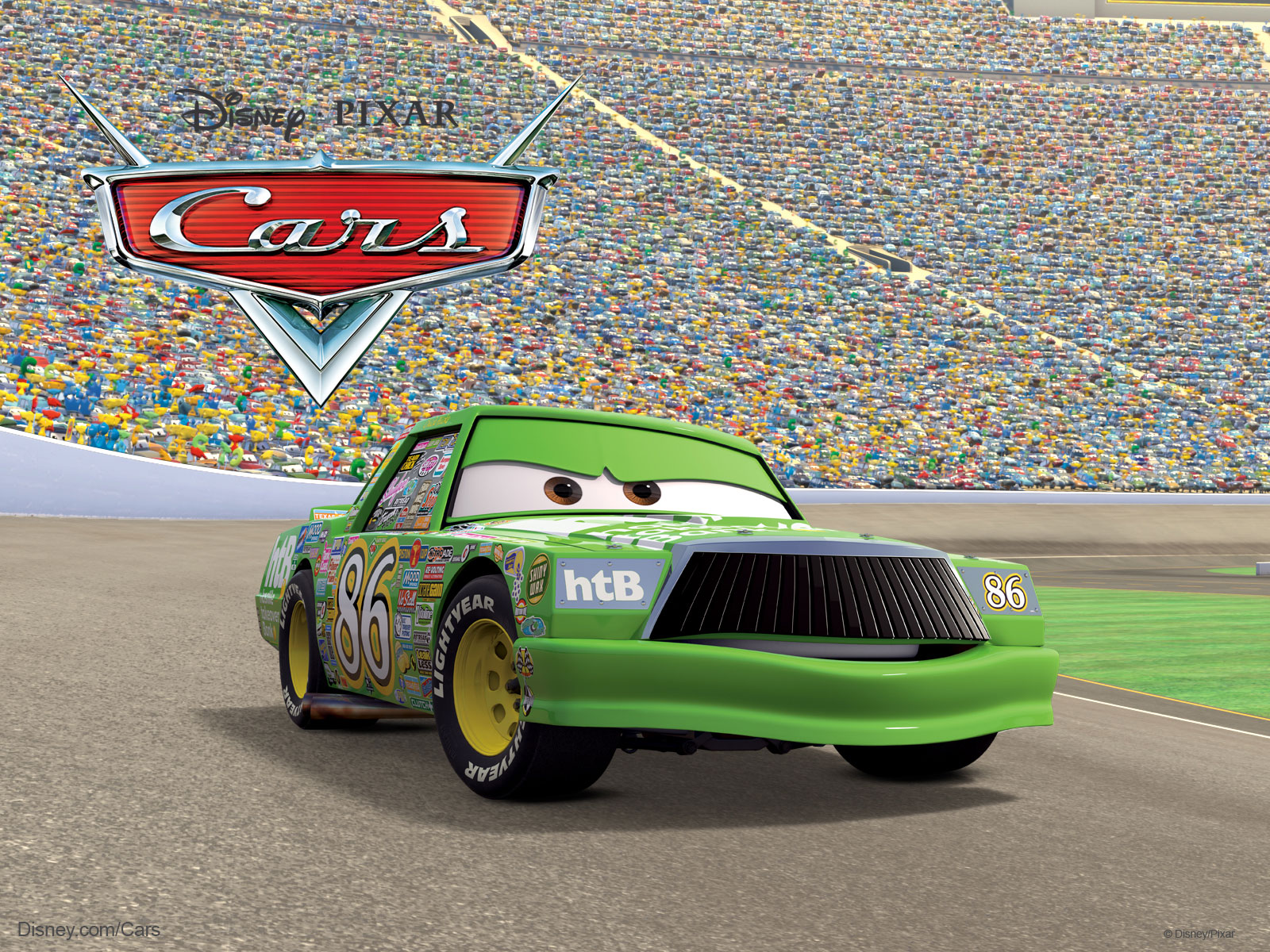 Chick Hicks Race Car from Pixar’s Cars Desktop Wallpaper